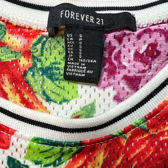 Forever 21 Mesh Floral Jersey Tank size Small - Picture 9 of 14